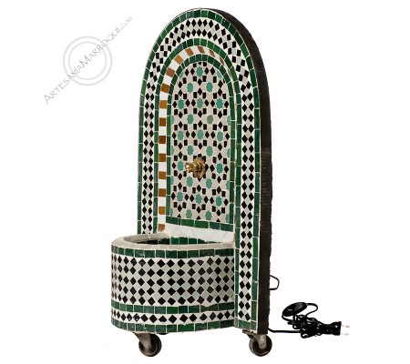 Mosaic fountain 075 cm green