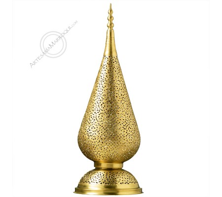 Lampe 62 cm goutte dorée