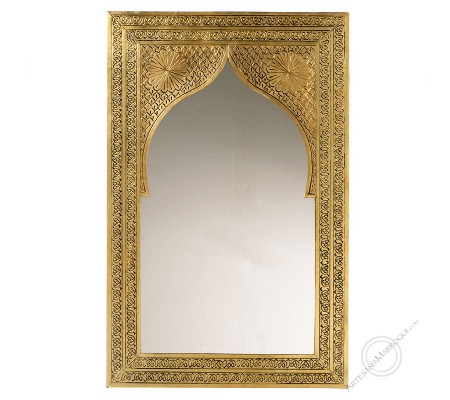 Miroir arabe 045x070 cm cuivre plat