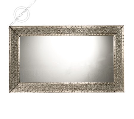 Arabic mirror 070x120 cm silver