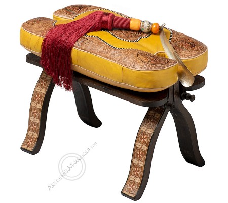 Yellow ottoman stool