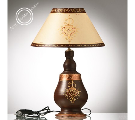 Brown ceramic base 50cm lamp