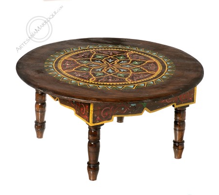 Table basse marron foncé 70 cm