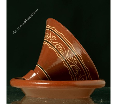 Plat à tajine 5Five Ceramic - 30 cm - Zwart - Convient à l