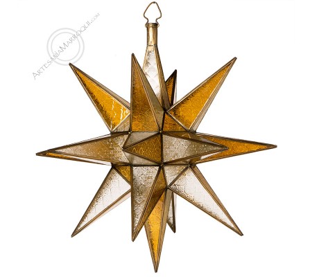 Giant copper star lamp