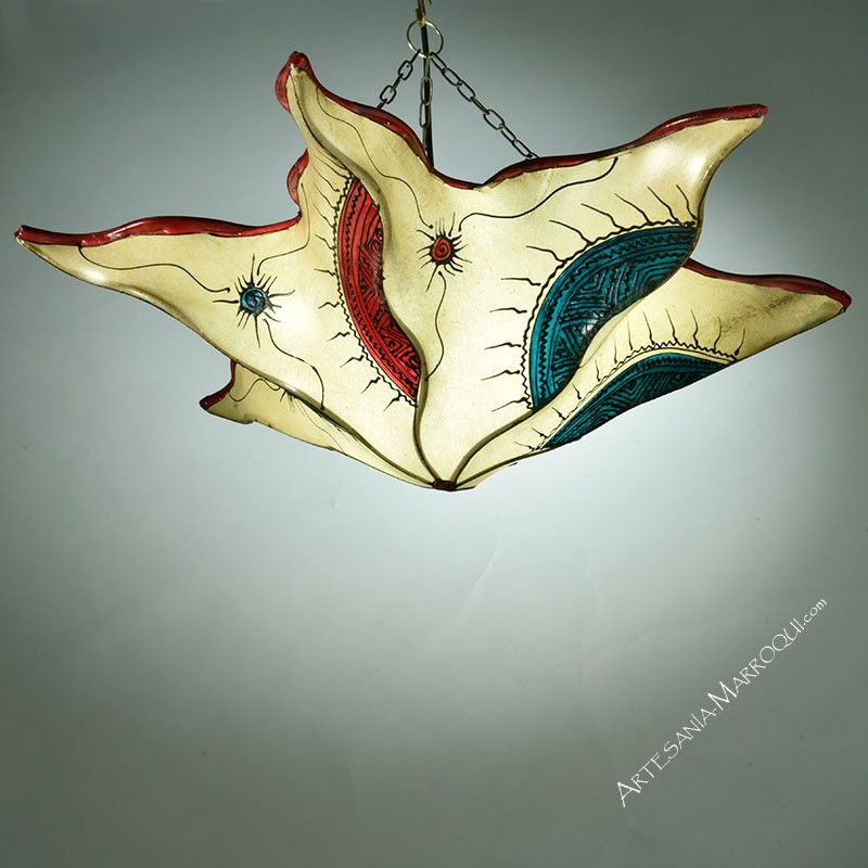 Lampe Suspension Luminaire marocaine Rayhana 30cm Or E27 Douille