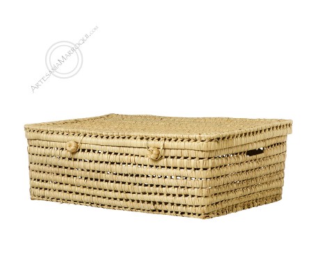 Rectangular palm basket