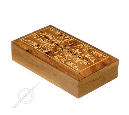 Caja de de madera de tuya de 26 cm