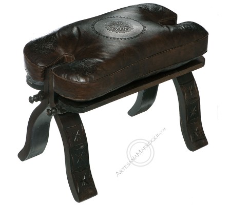 Plain dark brown stool