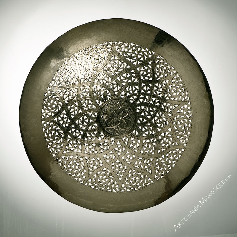 Lustre Plafonnier Marocain En Osier 40 Cm électrifié - Style Oriental