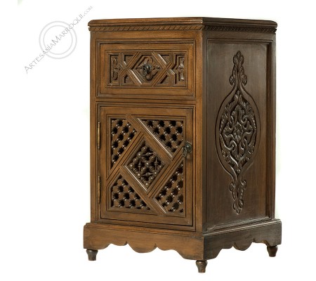 Carved nightstand