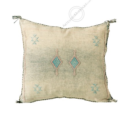 Faded blue sabra cushion