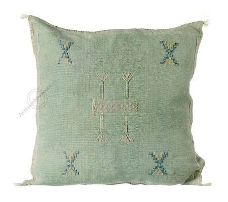 Turquoise sabra cushion