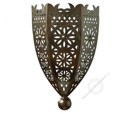 Sheet metal medieval wall sconce style large size
