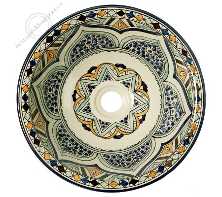 Lavabo árabe de cerámica de 40 cm