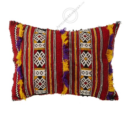 Coussin kilim à franges