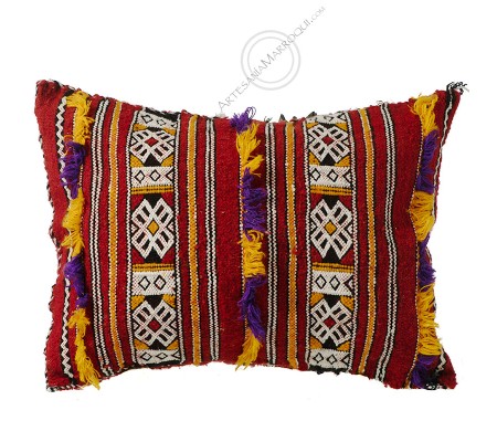 Kilim cushion with fringes