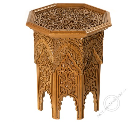 Carved octagonal table