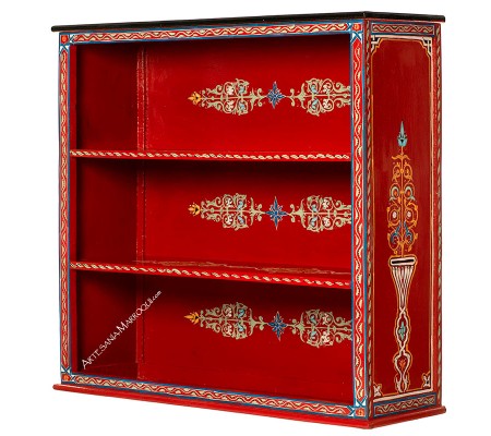 Red bookcase 90 cm
