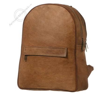 Abid leather backpack camel