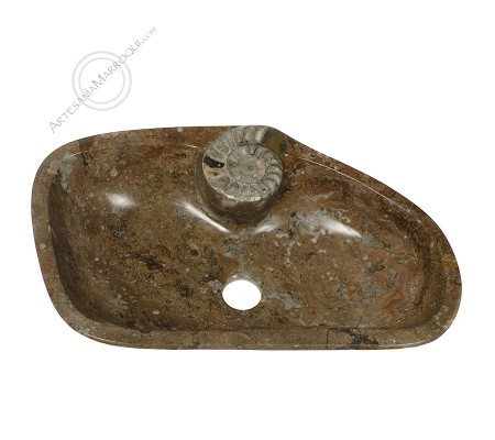 Fossilized marble sink 55x30 cm