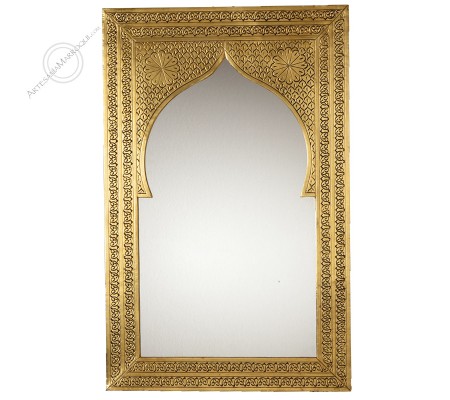Miroir arabe 060x90 cm cuivre plat