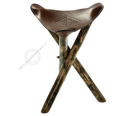 Light brown scissor stool