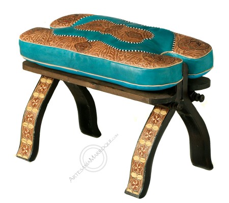 Turquoise ottoman stool