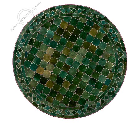 Zellige mosaic table 80 cm green
