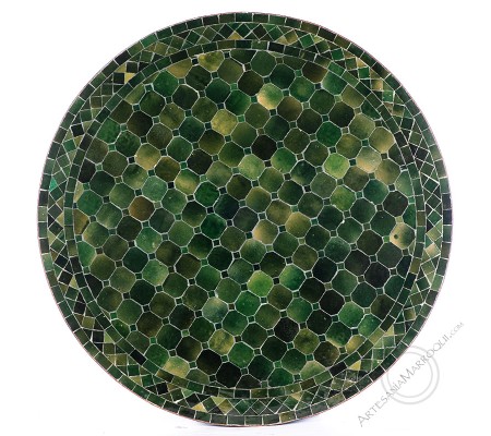 Zellige mosaic table 90 cm green
