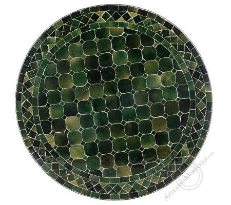 Zellige mosaic table 70 cm green
