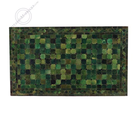 Zellige mosaic table 120x70 cm green