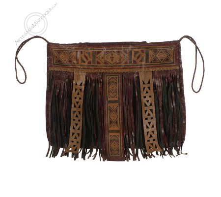 Bolso de cuero tuareg decorativo
