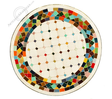Mosaic table 60 cm multicolor