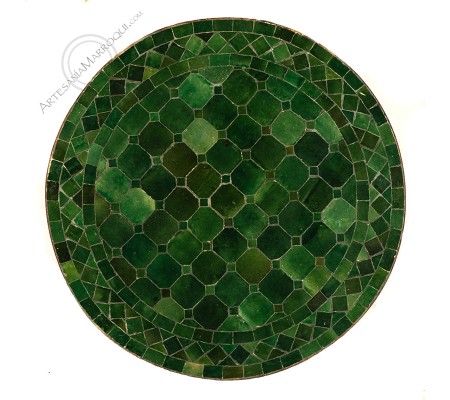 Mosaic table 60 cm green