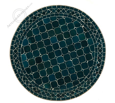 Mosaic table 70 cm blue