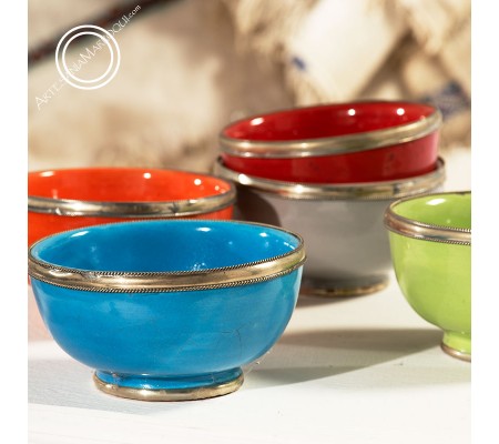 Big decorated colored bowls