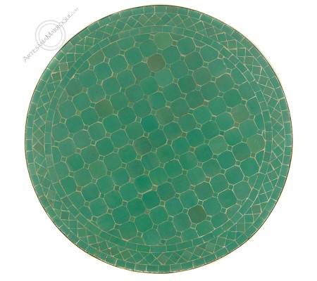 Table mosaïque 80 cm turquoise