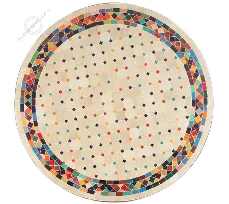 Mosaic table 100 cm multicolor