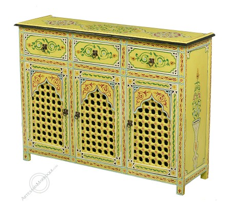 Light green three-door sideboard