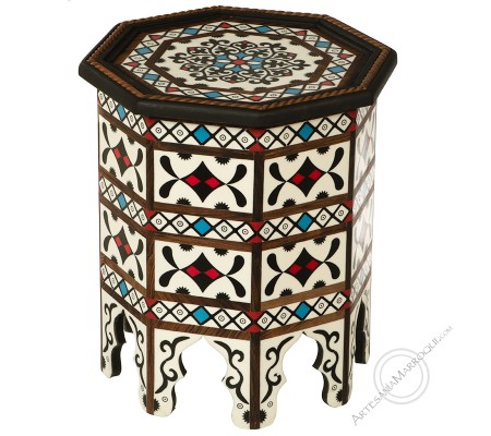 Colorful resin octagonal table