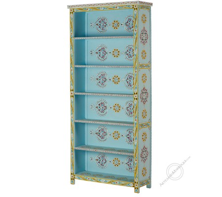 Bookcase 200 cm light blue