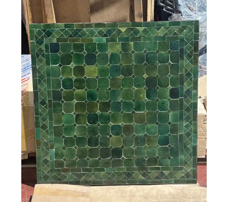Mesa mosaico 70x70 cm verde Tamgroute