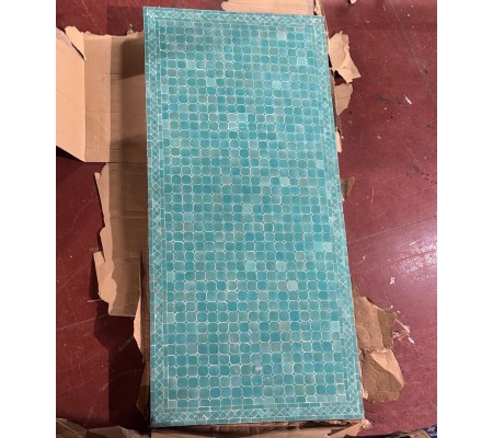 Mesa mosaico 220x100 cm turquesa