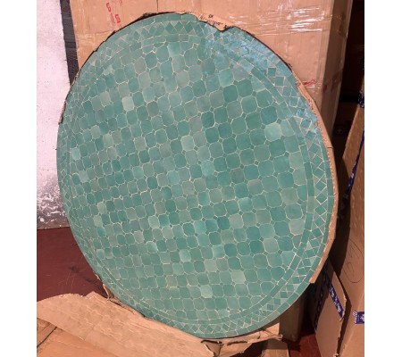 Mesa mosaico 120 cm turquesa