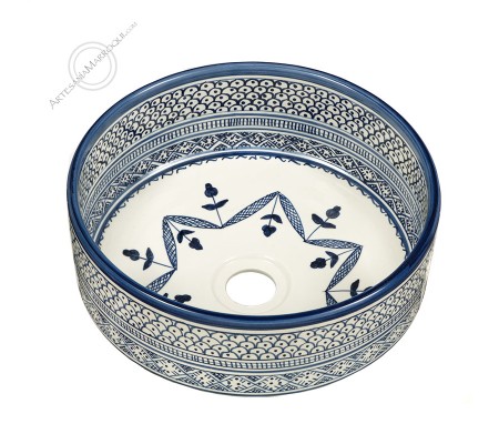 Lavabo árabe 30 cm azul