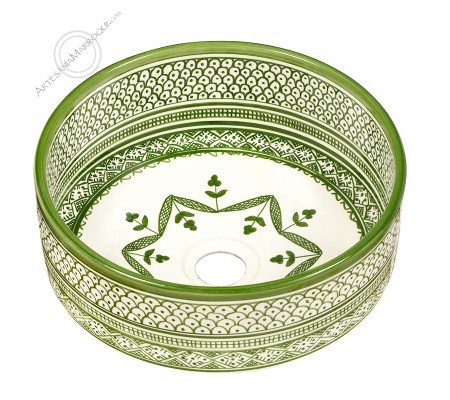 Lavabo arabe 30 cm vert