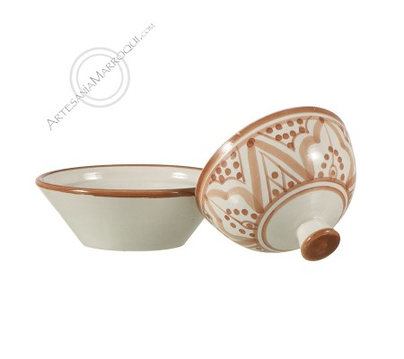 Terracotta ceramic jar with lid
