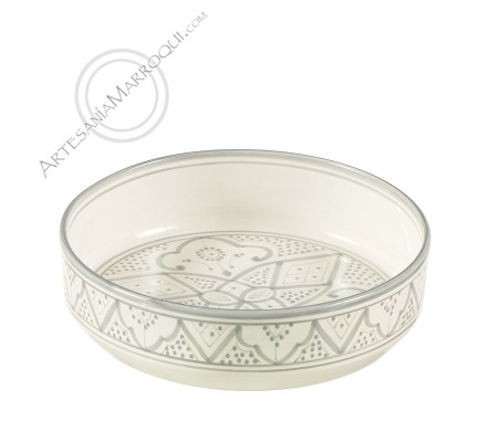 25 cm low grey salad bowl