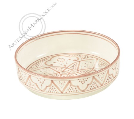 Pink 25 cm low salad bowl